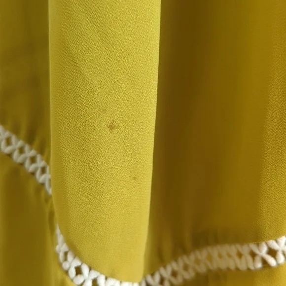 Ixiah Mustard Maxi Dress with Lace Accents - Picture 9 of 10